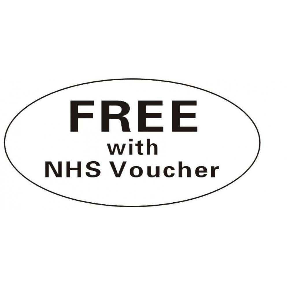 Pricing Label "FREE with NHS Voucher"