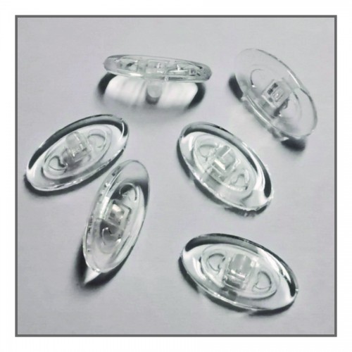 100 PCS SILICONE OVAL NOSE PADS SCREW FIT