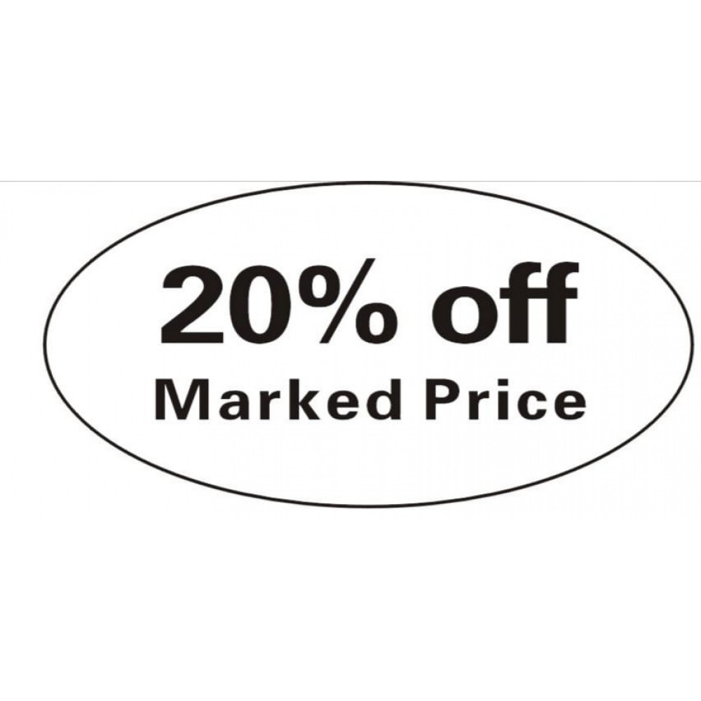 Pricing Label "20% off Marked Price" Pricing Label "20% off Marked Price"