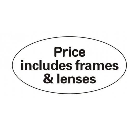 Pricing Label "Price includes frame & lenses"