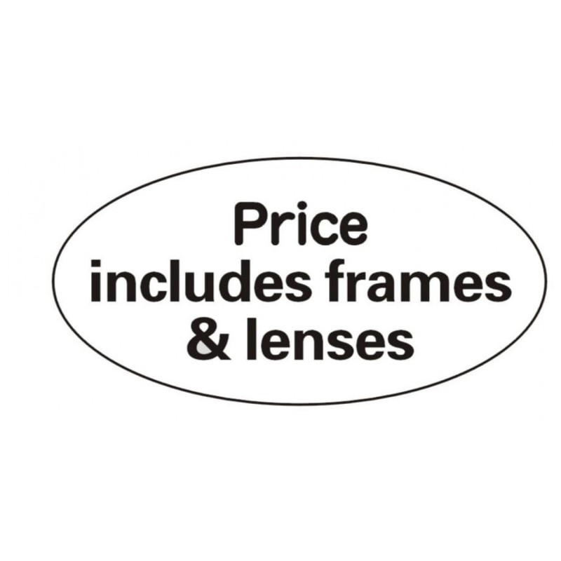 Pricing Label "Price includes frame & lenses" Pricing Label "Price includes frame & lenses"