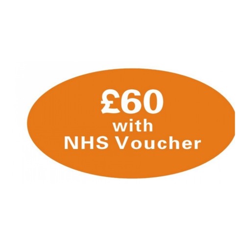 Pricing Label "£60 with NHS Voucher"