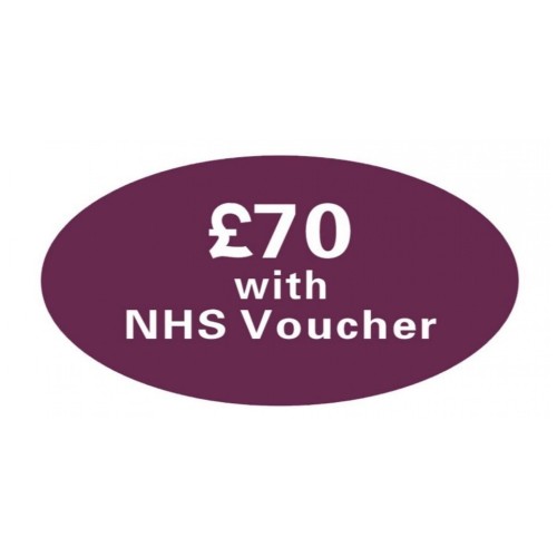 Pricing Label  "£70 with NHS Voucher"