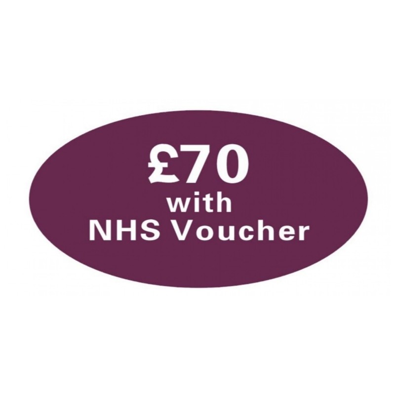 Pricing Label  "£70 with NHS Voucher" Pricing Label  "£70 with NHS Voucher"