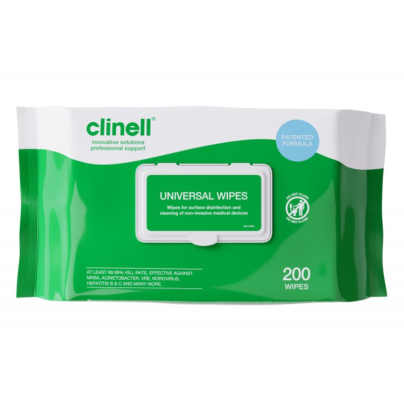Clinell UNIVERSAL WIPES  (200 PCS PER PACK)