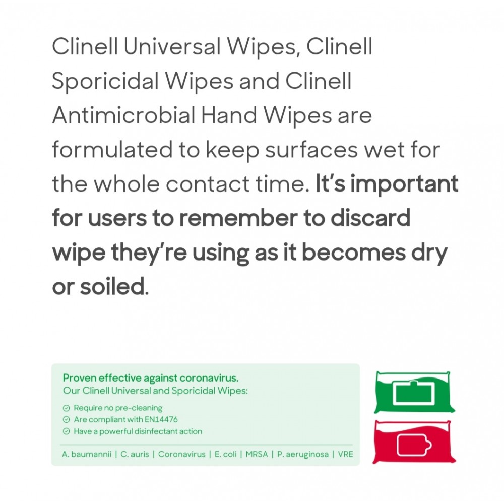 Clinell UNIVERSAL WIPES  (200 PCS PER PACK)